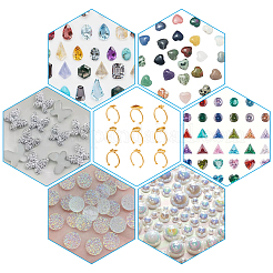 9 Stück 9 Stile 304 Edelstahl offene Manschette Ring Zubehörse&nbsp;STAS-AR0002-20