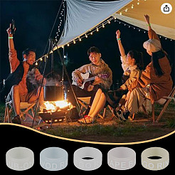 50шт 5-х цветное светящееся силиконовое противоскользящее кольцо&nbsp;SIL-GO0001-23