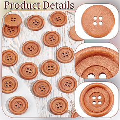 50 pieza de botones de madera&nbsp;BUTT-GF0004-33