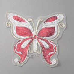 Stickereiapplikationen mit Schmetterlingspailletten/Pailletten&nbsp;PATC-WH0008-17