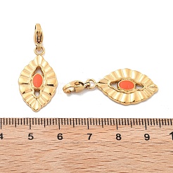 Глаз 304 нержавеющая сталь эмалированные подвесные украшения STAS-M092-02G