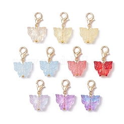 Подвесные украшения в виде бабочки из прозрачного стекла&nbsp;HJEW-JM03123