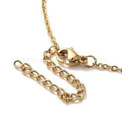 Колье с кулоном в виде цветка жизни из кубического циркония и серьги-гвоздики с бриллиантами SJEW-M099-01G