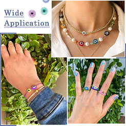 175шт 7 цвета ручной работы сглаз бусины лэмпворк EGLA-TA0001-32