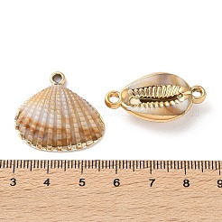 Подвески из непрозрачного акрила с золотым краем&nbsp;OACR-Z033-03