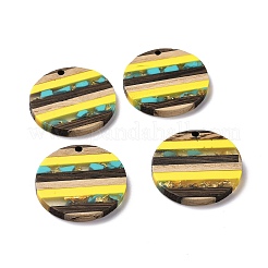 Подвески из прозрачной смолы и ореха&nbsp;RESI-TAC0017-68A-02