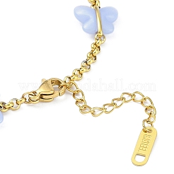 Ионное покрытие (ip) 304 нержавеющая сталь браслеты для женщин BJEW-K254-07G