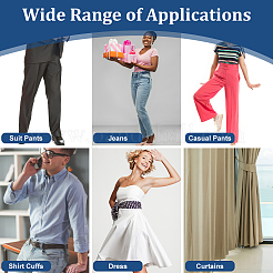 5 рулон 5-цветный плоский полиэстеровый укороченный край брюк самоклеящаяся паста для горловины брюк OCOR-BC0006-35