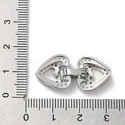 Латунные микро проложить кубического циркония раз за застежками KK-H455-53P-02