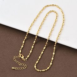 Женские ожерелья из латунных цепочек-столбиков толщиной 2.5 мм&nbsp;NJEW-B148-04G