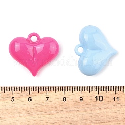 オペークアクリルパーツ  ハート  ミックスカラー  25.5x29.5x12.5mm  穴：3.5mm&nbsp;X-SACR-Z009-01