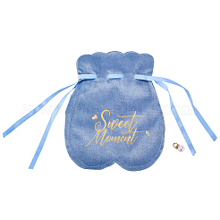 Подарочные пакеты на шнурке из бархата&nbsp;ABAG-CJC0003-02A