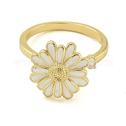 Эмалевые вращающиеся манжеты-кольца для женщин&nbsp;RJEW-M016-05G