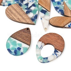 Pendentifs en bois de noyer et résine transparente&nbsp;WD-CBA583A-11