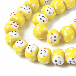 Бусины ручной работы ухабистой бисер нитей&nbsp;LAMP-Q031-009F