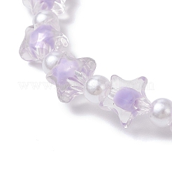 6шт 6 цвета прозрачные акриловые бусины стрейч для женщин BJEW-JB11736