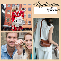 2 шт. брелок из искусственной кожи и сплава со стразами KEYC-CL0001-15A