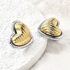 Серьги-гвоздики из нержавеющей стали 304 EJEW-D308-04B-PG