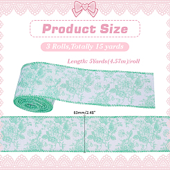 Ruban de toile de jute imitation polyester&nbsp;OCOR-WH0082-521B