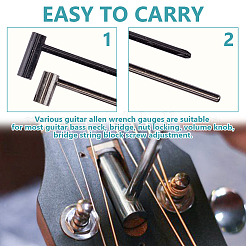 1 jeu de clés pour tige de réglage de guitare en acier au carbone&nbsp;TOOL-DR0001-07