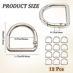 12 шт. Кольца пружинные затворные из сплава&nbsp;FIND-GF0007-10C