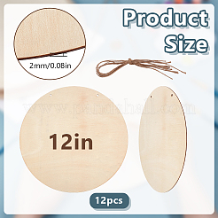 Décoration de suspension de porte en bois naturel pour la décoration de porte d'entrée&nbsp;HJEW-WH0673-49