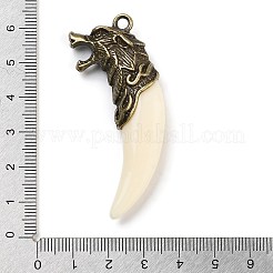 Подвески из сплава и смолы в тибетском стиле в виде волчьего зуба&nbsp;X-FIND-A042-04AB