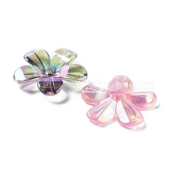 Capuchons de perles en acrylique transparents avec placage UV&nbsp;MACR-K356-15E