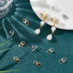 12 шт. 2-х цветные латунные гайки для сережек KK-BBC0016-31