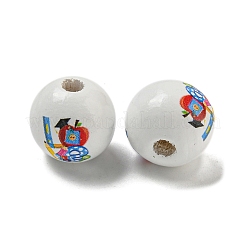 Набивные деревянные европейские бусины WOOD-L020-D04