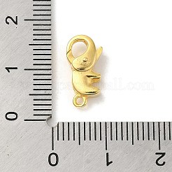 ラックメッキ スターリングシルバー カニカン 925個  象  スタンプ925個付き  18KGP本金メッキ  19.5x10x4.5mm  穴：1.8mm&nbsp;STER-D003-59C-G