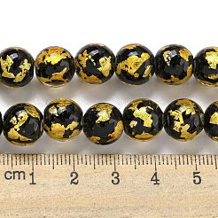 Бусины ручной работы из серебряной / золотой фольги в технике лэмпворк LAMP-L079-07D