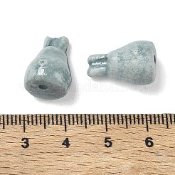 ヴィンテージの手作り磁器ビーズ  ファンシーアンティーク施釉磁器  兎  ライトブルー  17.5x11mm  穴：2mm&nbsp;PR-CBA4F13-B08