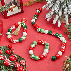 9 стиль окрашенные натуральные деревянные европейские бусины&nbsp;WOOD-SP0001-14