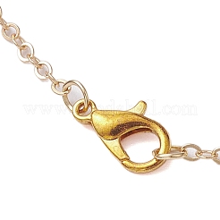 Alliage de lune avec colliers à pendentif en laiton&nbsp;NJEW-JN04906
