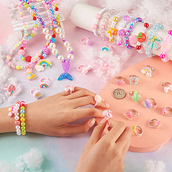 Пластиковая манжета в виде цветка и раковины SJEW-TA0001-02