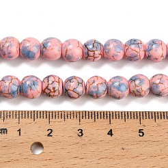 Синтетических нитей бирюзовые бусы TURQ-F019-03F