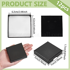 Картонные шкатулки для украшений с текстурой личи&nbsp;CON-WH0089-100