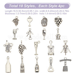 4 сумка наборы подвесок из сплава в тибетском стиле DIY-DC0002-76