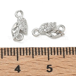 Verbindungsanhänger mit Mikropavé aus Messing mit durchsichtigen Zirkonia-Steinen&nbsp;XGRQ3D318-509P