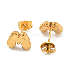 Boucles d'oreilles à tige en acier inoxydable 304 avec lettres en gros morceaux pour femmes&nbsp;EJEW-G386-01M-G
