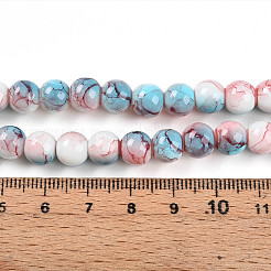 Cuentas de vidrio de hornear pintada&nbsp;LS-DGLA-N003-8mm-C03