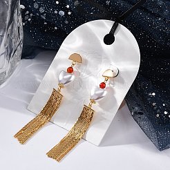 Серьги-гвоздики в форме сердечка из латуни EJEW-R014-07G