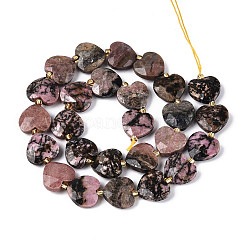 Природные родонит бисер нитей&nbsp;G-P592-B12-01