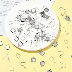 Наборы для самостоятельного изготовления квадратных сережек-подвесок DIY-FS0009-17