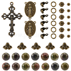 Kits de fabrication de colliers de perles de chapelet DIY&nbsp;DIY-SC0031-45