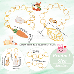 Латунные вязальные цепочки для счетчика рядов HJEW-NB00125