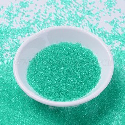 MIYUKIデリカビーズ  シリンダー  日本製シードビーズ  11/0  （db1304)透明な濃いミントグリーンに染め  1.3x1.6mm  穴：0.8mm  約2000PCS /ボトル  10 G /ボトル&nbsp;SEED-JP0008-DB1304