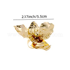 Offene Manschettenringe aus Eisen mit Blumenmuster für Damen&nbsp;WG39E3E-01