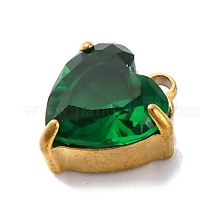 Подвески из нержавеющей стали 304 со стразами&nbsp;STAS-P386-01G-01